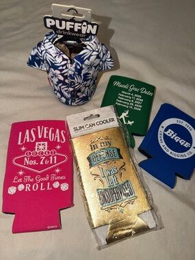 Puffin Drinkware Aloha Can Cooler Coozie with extras